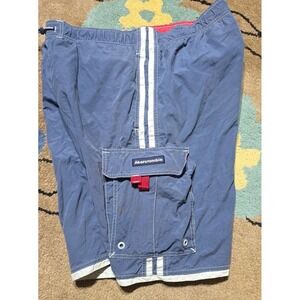 Vintage Abercrombie & Fitch Shorts Sz L Blue Cargo 9" Hybrid Swim  Y2k